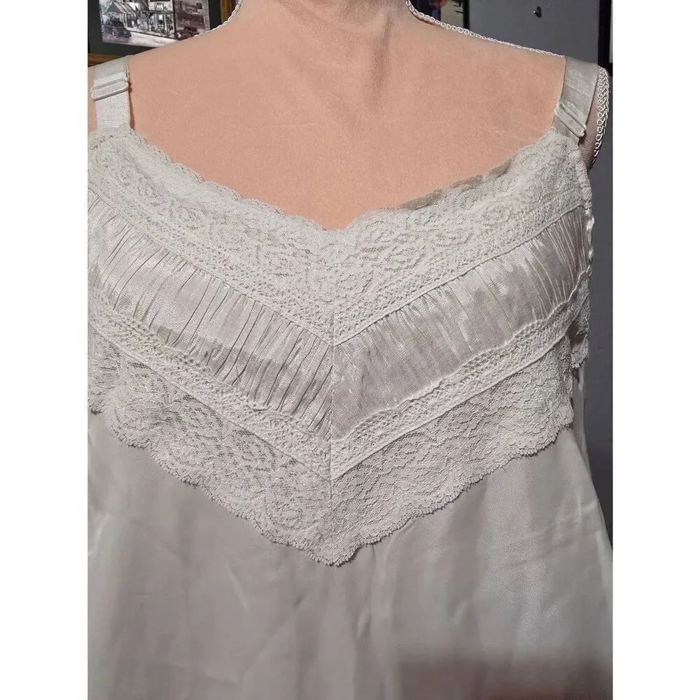 Free People White Satin Mini Slip Dress